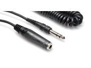 Hosa HPE 325C Coiled Headphone Extension Cord. Stereo 1 4in. Phone Male to Stereo 1 4in. Phone Female