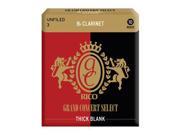 Rico Grand Concert Select Think Blank Bb Clarinet Reeds 10 CT 3.0 Strength