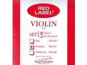 Super Sensitive SS2107E Red Label Medium Violin Strings 4 4