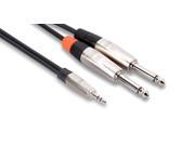 Hosa HMP 006Y Pro Y Cable 3.5mm Trs 1 4 Ts 6ft