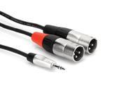 Hosa Technology 10 REAN 3.5mm TRS Dual XLR3M 24 AWG Pro Stereo Breakout Cable