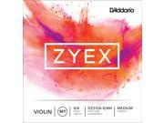 D’Addario Zyex Violin 4 4 Size Medium Tension Strings Set