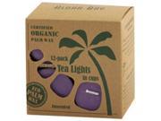 100% Vegetable Palm Wax Tea Light Candles Unscented Lavender 12 pack by Aloha Bay