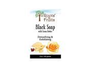 Roots Fruits Bar Soap Black with Cocoa Butter Orange Peel 5 Oz by Bio Nutrition Inc