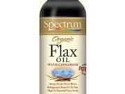 Veg Omega 3 Organic Flax Oil Cinnamon Spectrum Essentials 8 oz Liquid