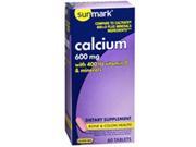 Sunmark Calcium Dietary Suppliment Tablets 600 mg 60 Tabs by Sunmark