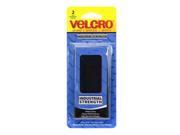 Velcro Industrial Strength Fastener 4 in. x 2 in. black strips set of 2