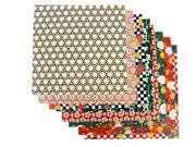 Yasutomo Fold ems Origami Paper 8 washi folk patterns 5 7 8 in. pack of 16