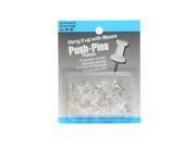Moore Push Pins clear plastic pack of 20