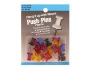 Moore Push Pins assorted gem stone plastic pack of 100 [Pack of 3]