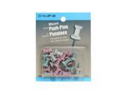 Moore Push Pins assorted pastels plastic pack of 20