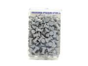 Moore Push Pins slate gray plastic pack of 100 [Pack of 3]