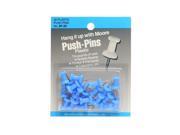 Moore Push Pins blue plastic pack of 20