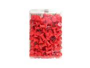 Moore Push Pins red plastic pack of 100