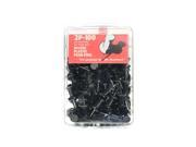 Moore Push Pins black plastic pack of 100