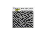 Crafters Workshop Templates zebra print 6 in. x 6 in.