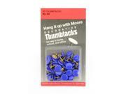 Moore Economy Decorative Thumb Tacks blue pack of 60