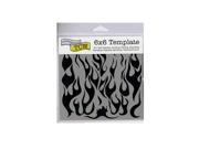 Crafters Workshop Templates flames 6 in. x 6 in.