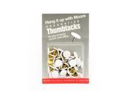 Moore Economy Decorative Thumb Tacks white pack of 60