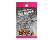 Moore Map Tacks assorted card of 50