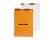 Rhodia Wirebound Notebooks ruled 6 in. x 8 1 4 in. orange