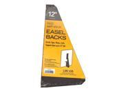 Lineco Self Stick Easel Backs black 12 in. pack of 5 [Pack of 2]
