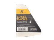 Lineco Self Stick Easel Backs white 5 in. pack of 25