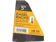 Lineco Self Stick Easel Backs black 5 in. pack of 5