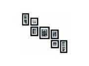 Pinnacle Frames Accents Gallery Perfect 7 Piece Wall Kits matte black
