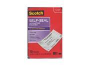 Scotch Self Sealing Laminating Sheets 2 7 16 in. x 3 7 8 in. gloss pack of 10