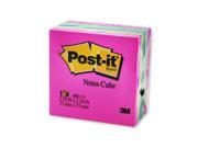 Post it Note Cube 3 in. x 3 in. 5 assorted colors pad of 400
