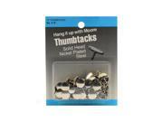 Moore Solid Head Nickel Plated Thumbtacks 7 16 in. head 5 16 in. point pack of 75