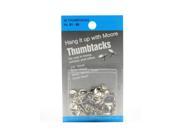 Moore Solid Head Nickel Plated Thumbtacks 3 8 in. head 5 16 in. point pack of 50