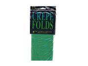 Cindus Crepe Paper Folds emerald green [Pack of 6]