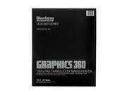 Bienfang Graphics 360 100% Rag Translucent Marker Paper 14 in. x 17 in. pad of 100