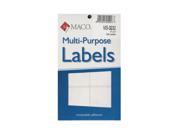 Maco Multi Purpose Handwrite Labels square 2 in. x 2 in. 250 [Pack of 6]