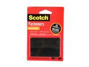 Scotch Fasteners 1 in. x 3 in. strip 2 sets black heavy duty [Pack of 6]