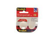 Scotch Transparent Tape 1 2 in. x 12 1 2 yd. dispenser roll 144