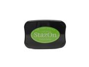 Tsukineko StazOn Solvent Ink cactus green 3.75 in. x 2.625 in. full size pad