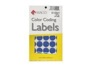 Maco Color Coding Labels 3 4 in. round dark blue 1000
