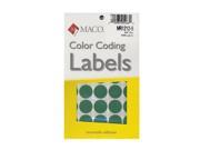 Maco Color Coding Labels 3 4 in. round green 1000