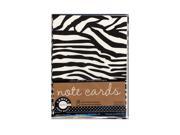 Canvas Corp Packaged Cards and Envelopes note cards with envelope black and white zebra 4 in. x 5 1 2 in. pack of 8 [Pack of 4]