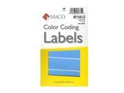 Maco Color Coding Labels 1 in. x 3 in. rectangle light blue 200