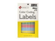 Maco Color Coding Labels 1 4 in. round assorted 450