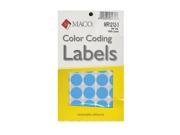 Maco Color Coding Labels 3 4 in. round light blue 1000