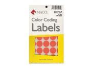 Maco Color Coding Labels 3 4 in. round orange 1000