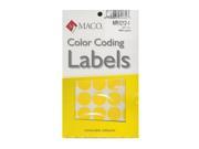 Maco Color Coding Labels 3 4 in. round yellow 1000