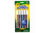 Crayola Washable Glitter Glue multicolor set of 5 [Pack of 6]
