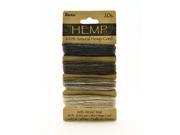 Hemptique Cord Cards hemp 9.1 m x 4 colors earthy