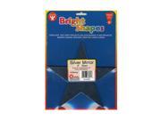 Hygloss Products Inc. Bright Shape Cut Outs stars 6 in. silver mirror